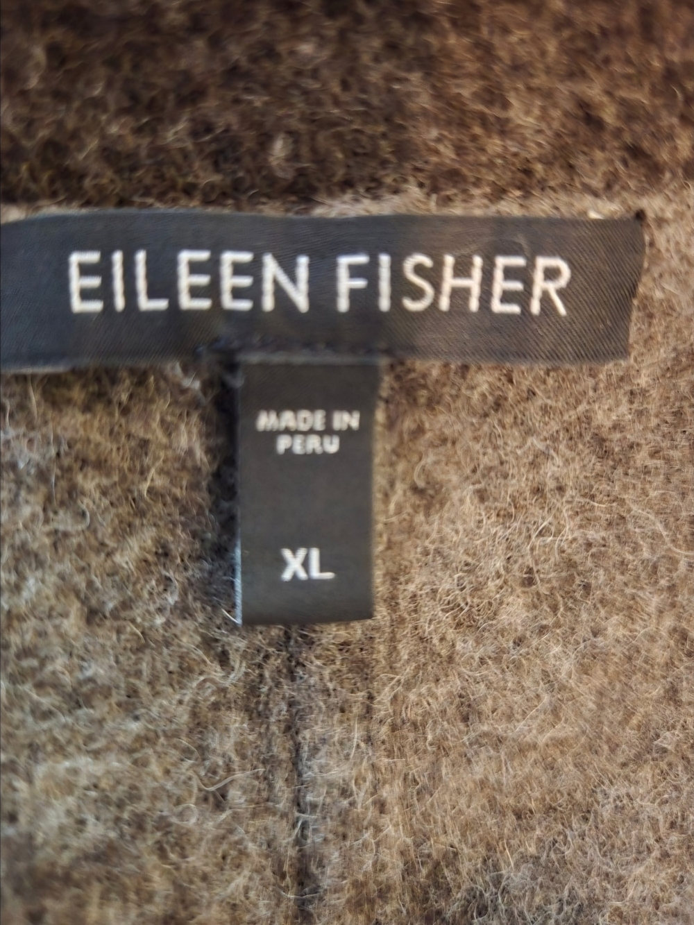 Eileen Fischer Doubleface Alpaca Wool Statement Button Collar Coat Women Size XL - Picture 5 of 5